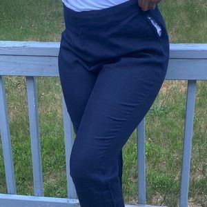 Navy High Waisted Dress Pants